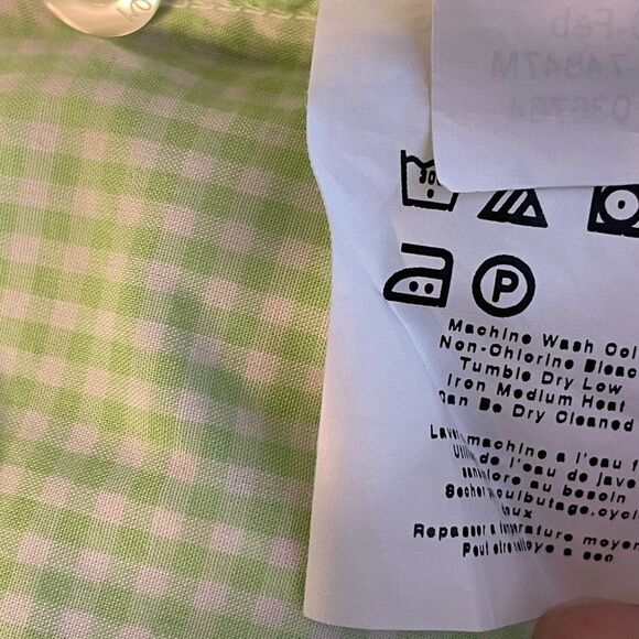 Lilly Pulitzer A Pea in the Pod Collection Maternity Top Green Gingham Checked M - Picture 10 of 10